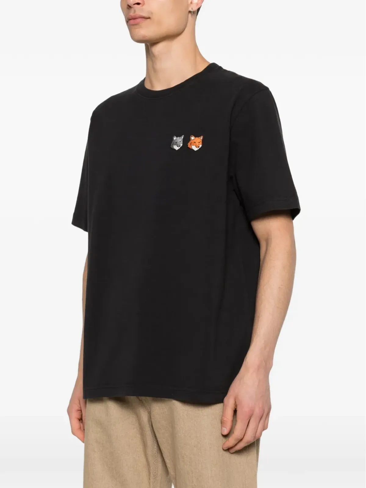 Maison Kitsuné ダブルボールド フォックスヘッド アップリケ Tシャツ - 画像3
