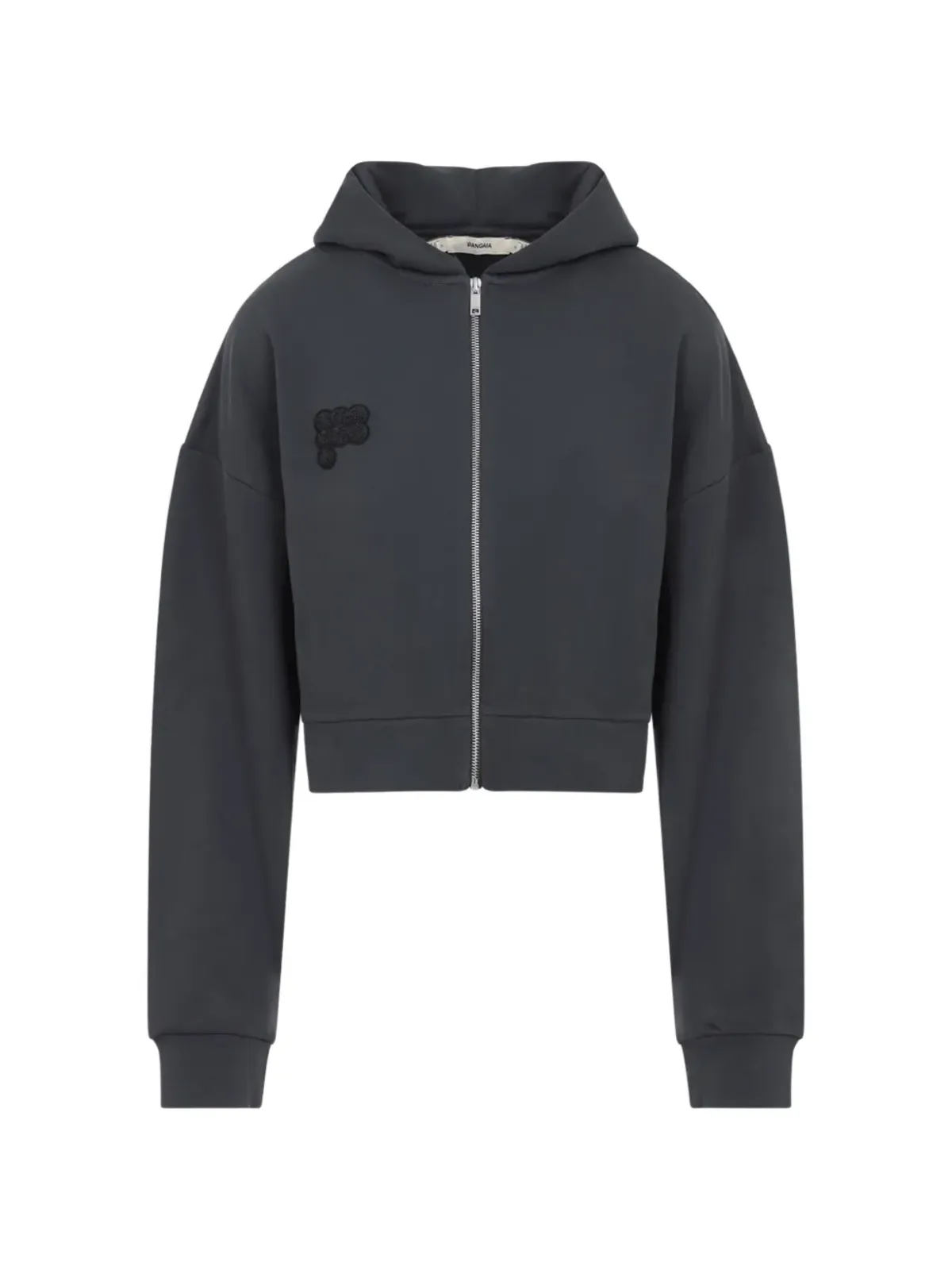 Pangaia ロゴ刺繍ジップアップフーディー - グレー - 画像1