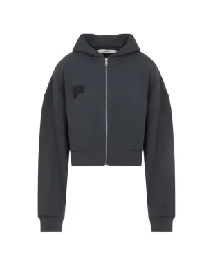 Pangaia ロゴ刺繍ジップアップフーディー - グレー - サムネイル1