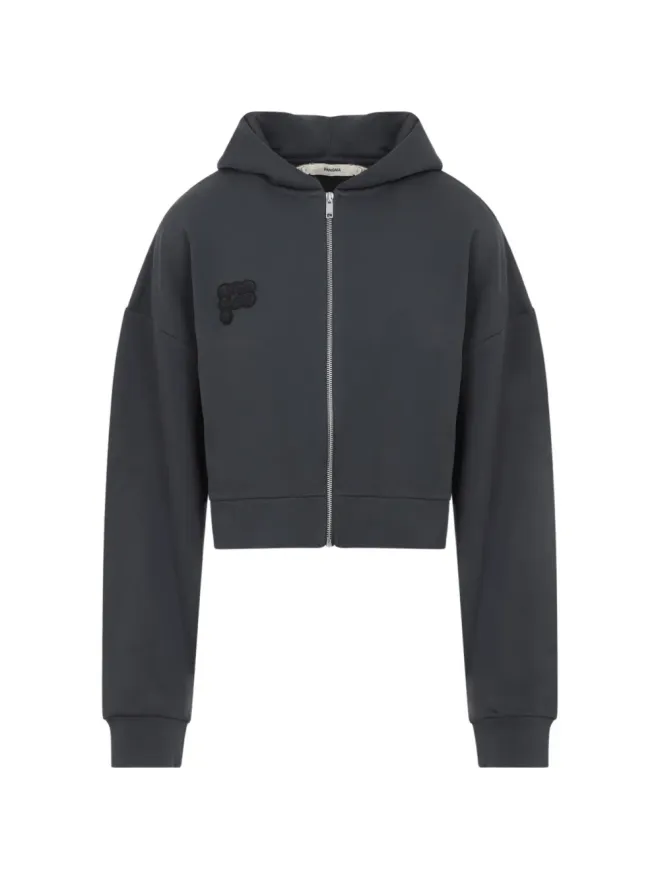 PANGAIA Pangaia ロゴ刺繍ジップアップフーディー - グレーの商品画像