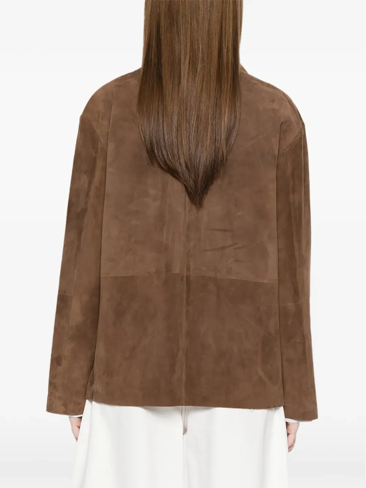 The Row Janine chest-pocket buttoned shirt - Brown - 画像4