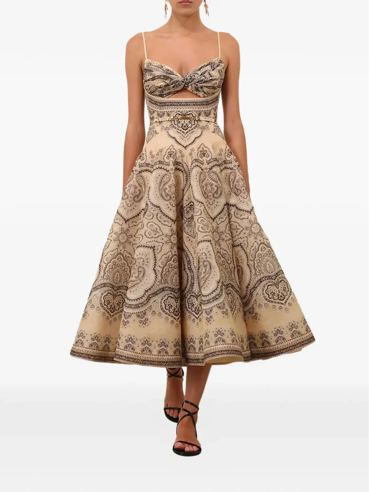 ZIMMERMANN ルナ・ツイストプリント ミディドレス - 画像2