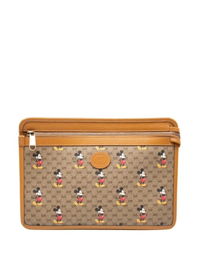 Gucci Pre-Owned Gucci ビンテージ Disney Micro GG Supreme Mickey Mouse クラッチバッグ (ブラウン)の商品画像