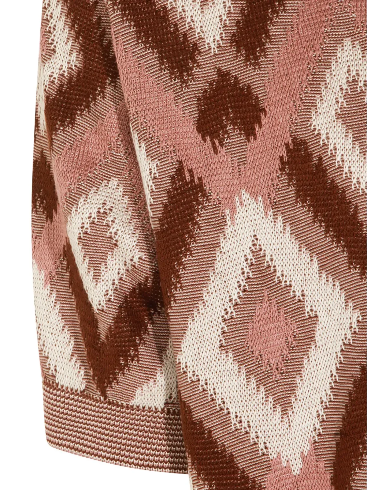 Piacenza Cashmere ダイヤモンドパターン ポロシャツ ピンク - 画像4