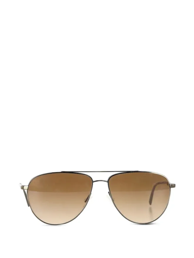 Brunello Cucinelli Vintage Brunello Cucinelli Vintage x Oliver Peoples パイロットフレームサングラス - グレーの商品画像