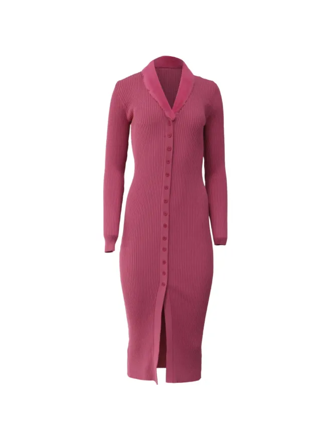 STAUD STAUD Celina ribbed button dressの商品画像