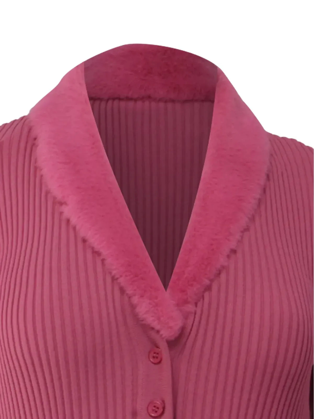 STAUD Celina ribbed button dress - 画像4