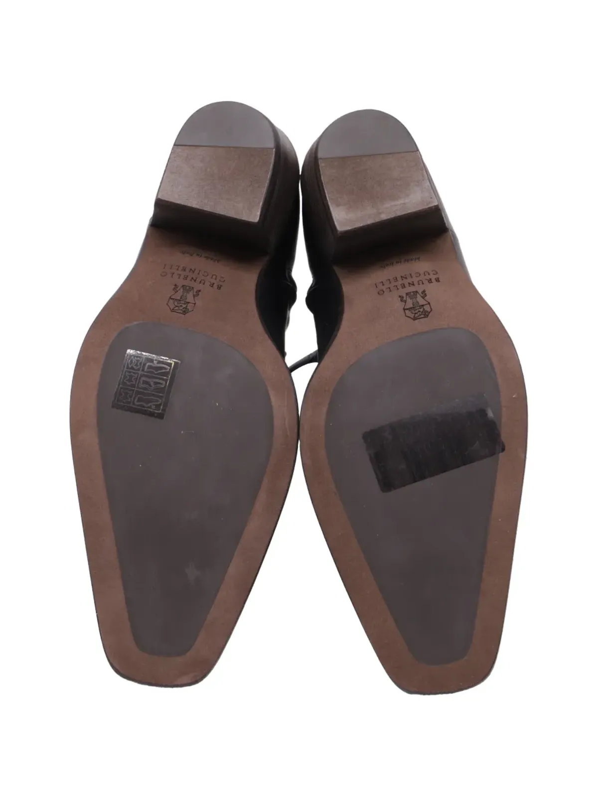 Brunello Cucinelli Vintage ウェスタンモニリ レザー アンクルブーツ - Black - 画像4