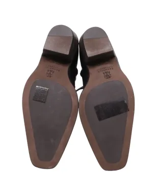Brunello Cucinelli Vintage ウェスタンモニリ レザー アンクルブーツ - Black - サムネイル4