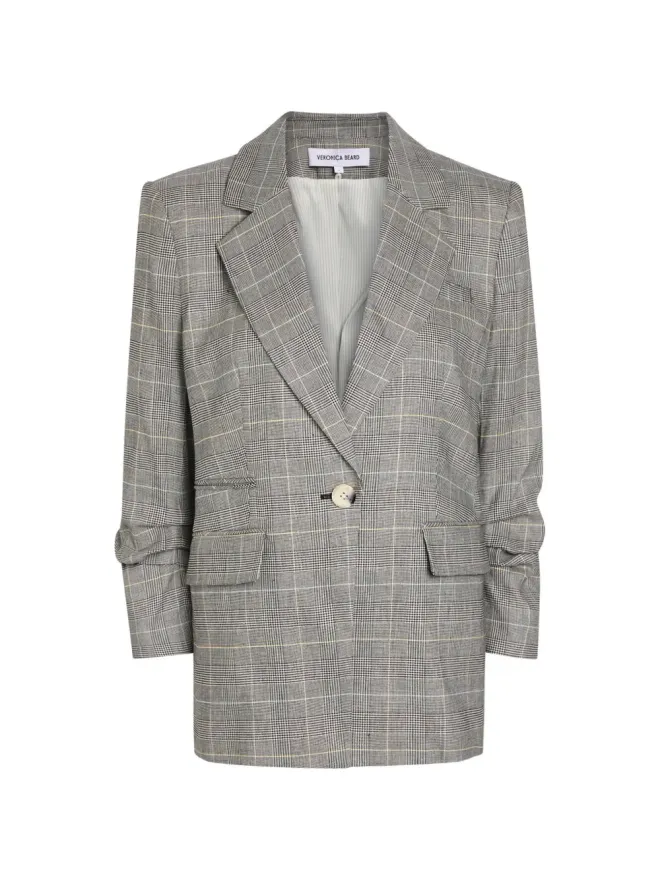 Veronica Beard Veronica Beard check-pattern blazer - Blackの商品画像