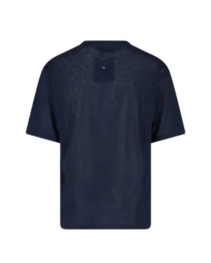 White Sand リネンTシャツ - ブルー - サムネイル2