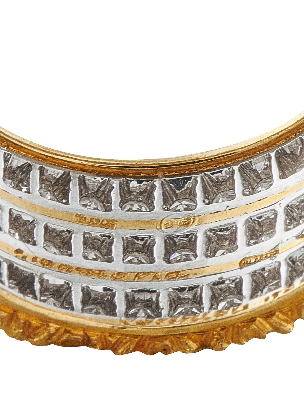 Buccellati ビンテージ ダイヤモンド イエローゴールド リング - 画像3