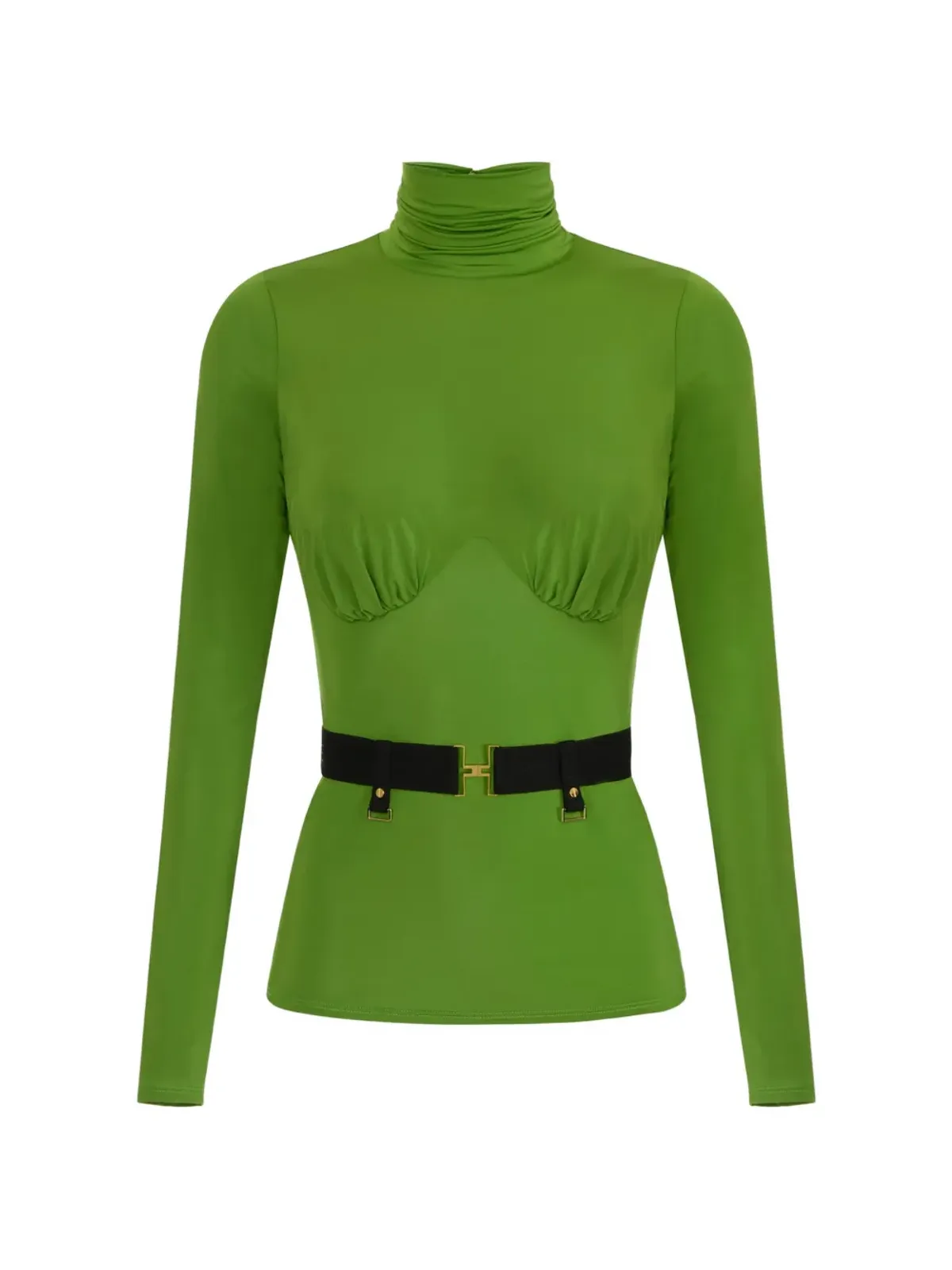 Elisabetta Franchi ギャザー入りトップス - グリーン - 画像1
