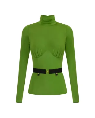 Elisabetta Franchi ギャザー入りトップス - グリーン - サムネイル1