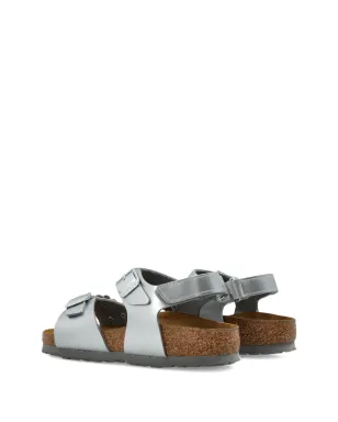 Birkenstock Kids Rio プレーンフラワーサンダル - シルバー - サムネイル3