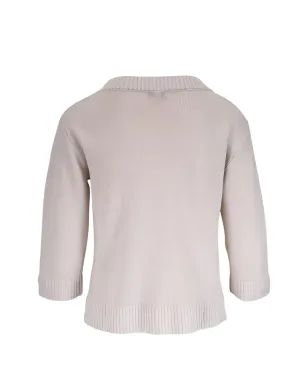 Kinross Cashmere 七分袖セーター - グレー - サムネイル2