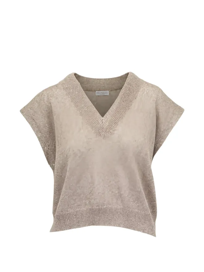 Brunello Cucinelli Brunello Cucinelli エンベリッシュドVネックベストの商品画像