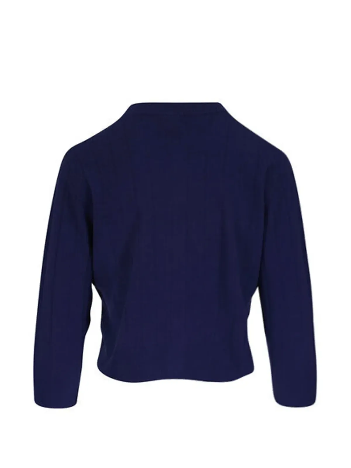 Kinross Cashmere リブ編みボタン付きカーディガン ブルー - 画像2