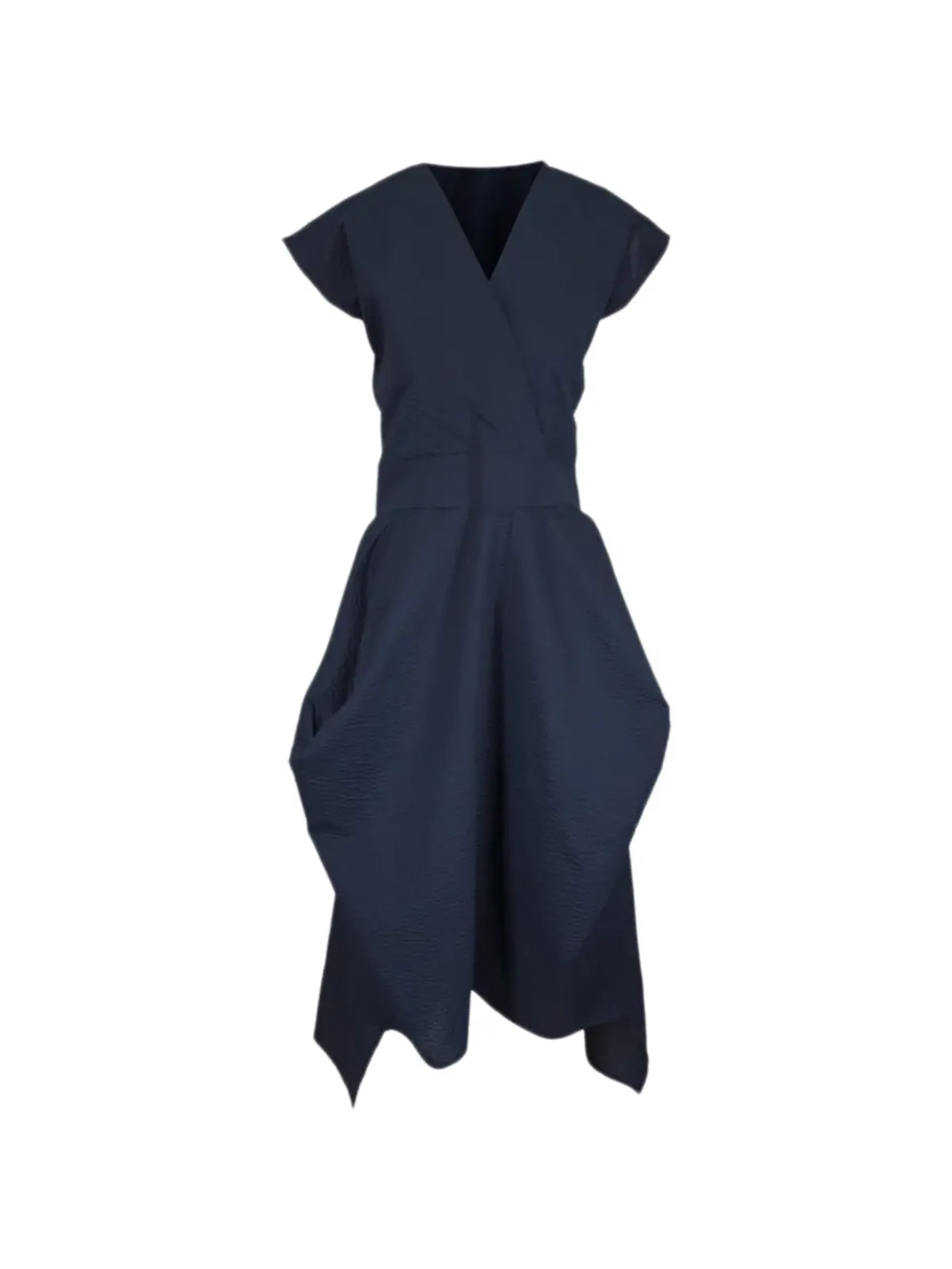 Zero + Maria Cornejo wrapped midi dress - Blue - 画像1