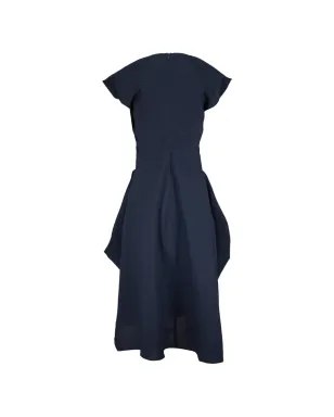 Zero + Maria Cornejo wrapped midi dress - Blue - サムネイル2