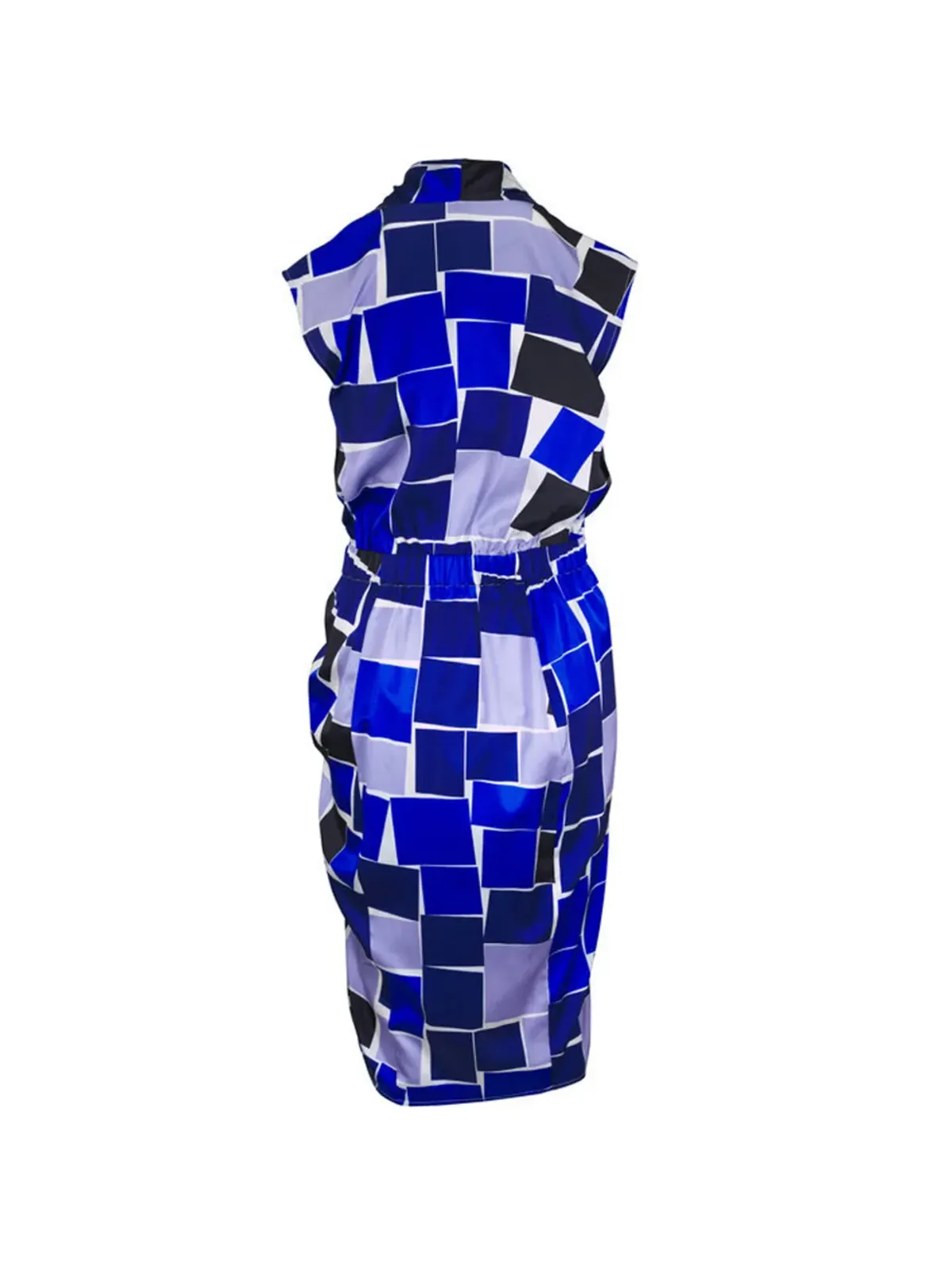 Zero + Maria Cornejo printed draped silk midi dress - Blue - 画像2