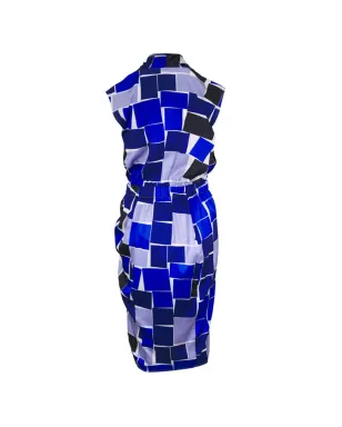 Zero + Maria Cornejo printed draped silk midi dress - Blue - サムネイル2