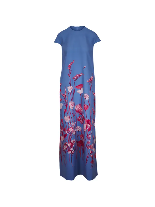 Lela Rose Lela Rose オーガスタ花柄ドレス ブルーの商品画像