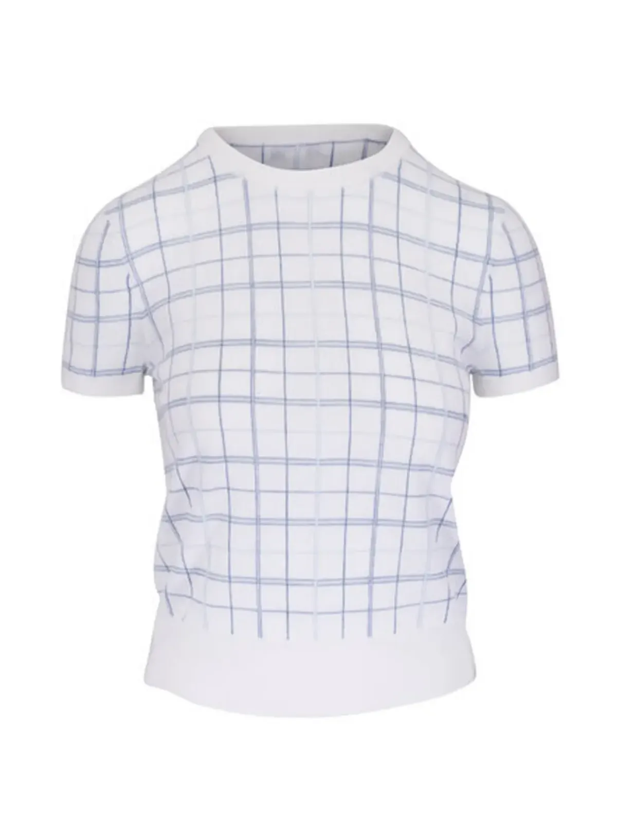 Vince チェック柄ニットカシミヤトップ - 画像1