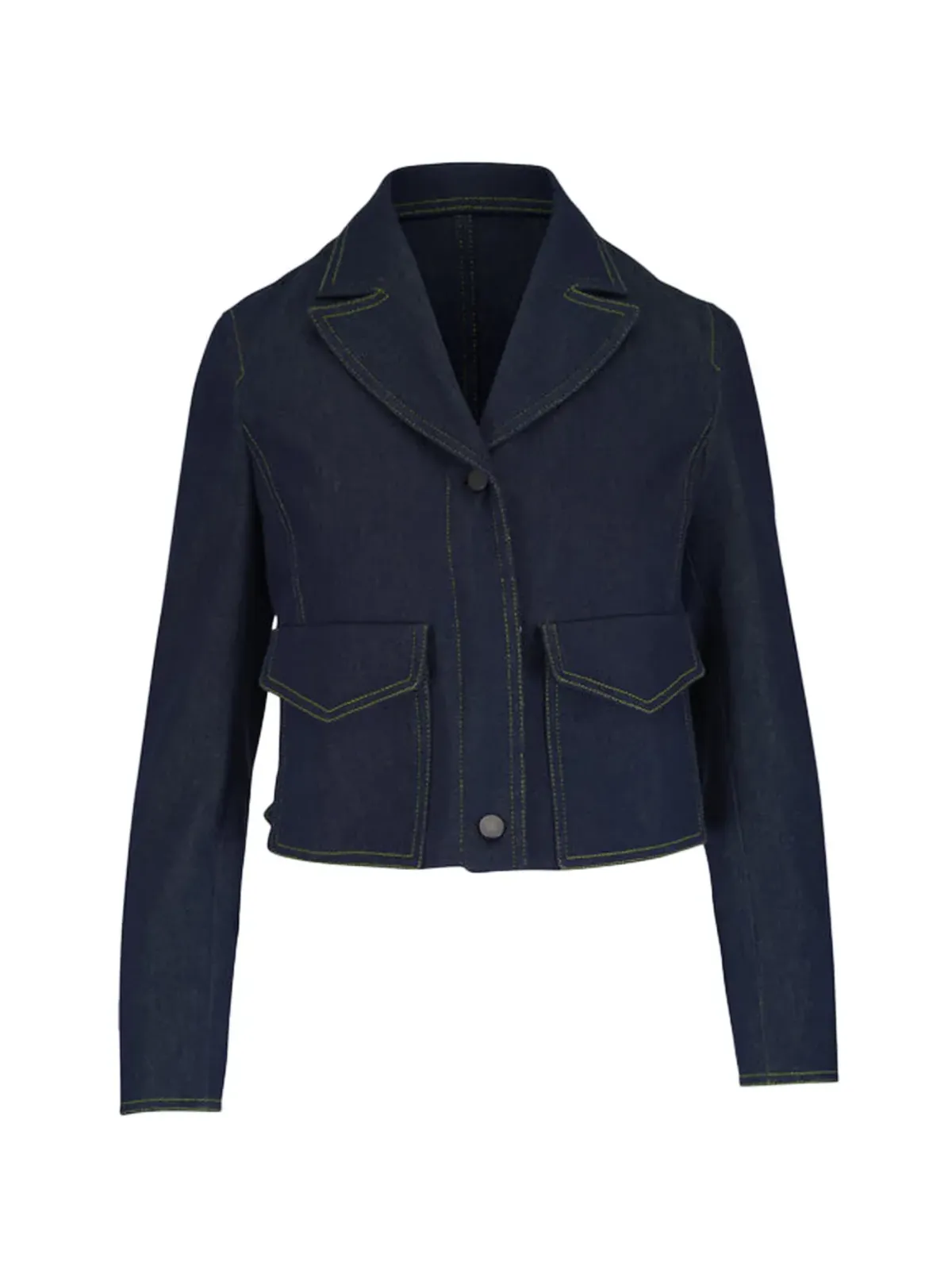 Akris Punto ボタンフロント クロップド デニムジャケット - 画像1