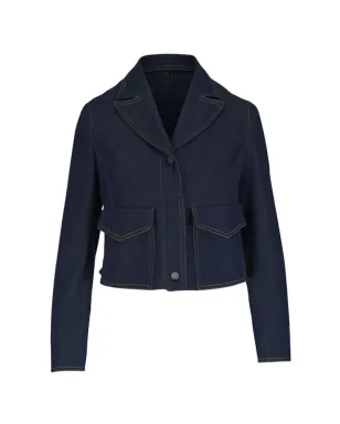 Akris Punto ボタンフロント クロップド デニムジャケット - サムネイル1