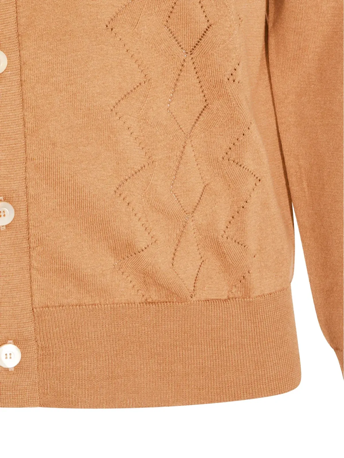 Piacenza Cashmere ダイヤモンド柄ボタンシャツ ブラウン - 画像3