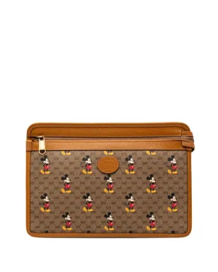 Gucci Vintage ディズニー ミクロ GG Supreme ミッキーマウス クラッチバッグ ブラウン - サムネイル1