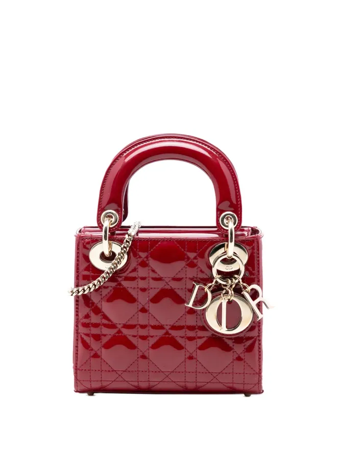 Christian Dior Pre-Owned Christian Dior Pre-Owned ミニパテントカナージュ レディ Dior サッチェルの商品画像