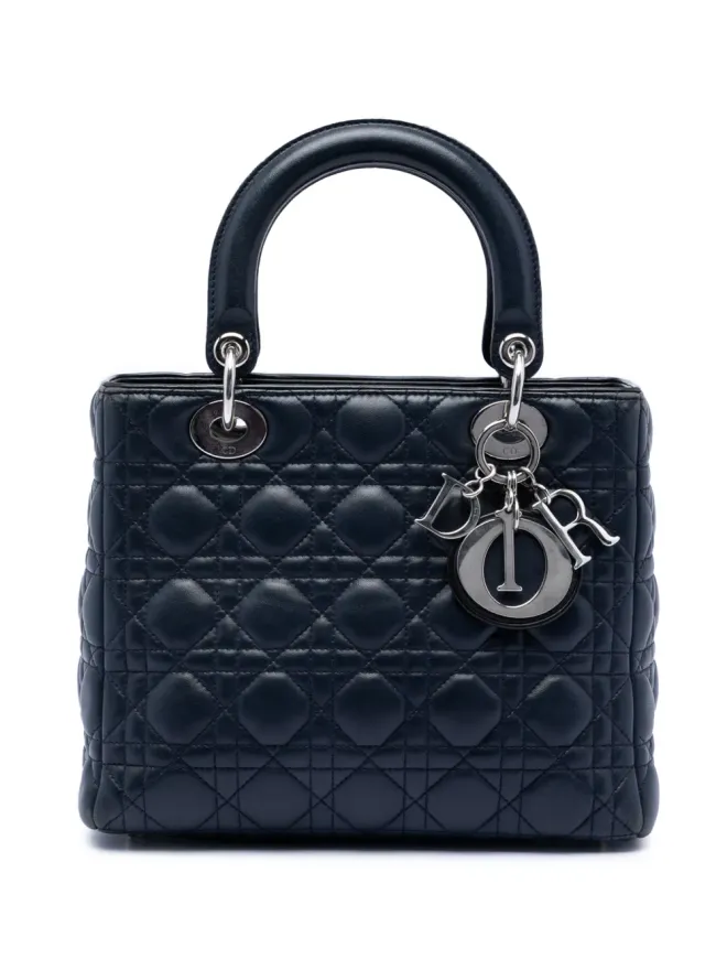 Christian Dior Pre-Owned Christian Dior Pre-Owned ラムスキン キャンヌージ Lady Dior サッチェルの商品画像