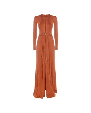 Elisabetta Franchi 長袖ベルト付きイブニングドレス - サムネイル1