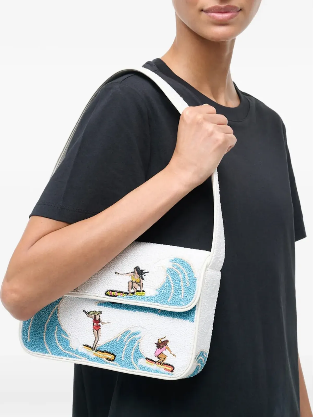 STAUD Tommy Surf Babes ビーズバッグ - 画像2