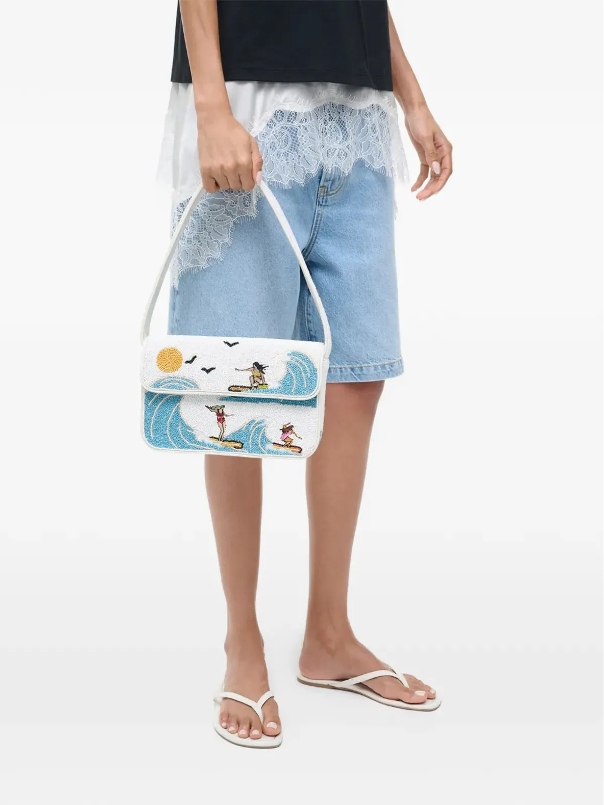 STAUD Tommy Surf Babes ビーズバッグ - 画像3