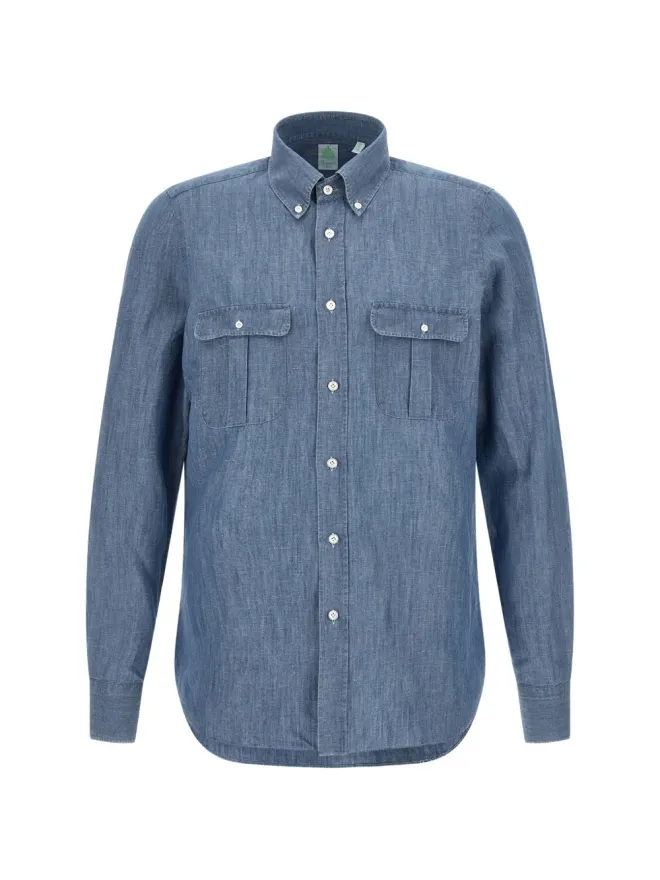 Finamore 1925 Napoli Finamore 1925 Napoli Zurigo button-down shirt - Blueの商品画像