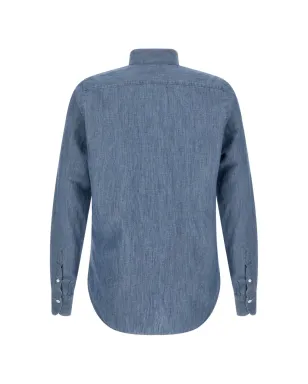 Finamore 1925 Napoli Zurigo button-down shirt - Blue - サムネイル2