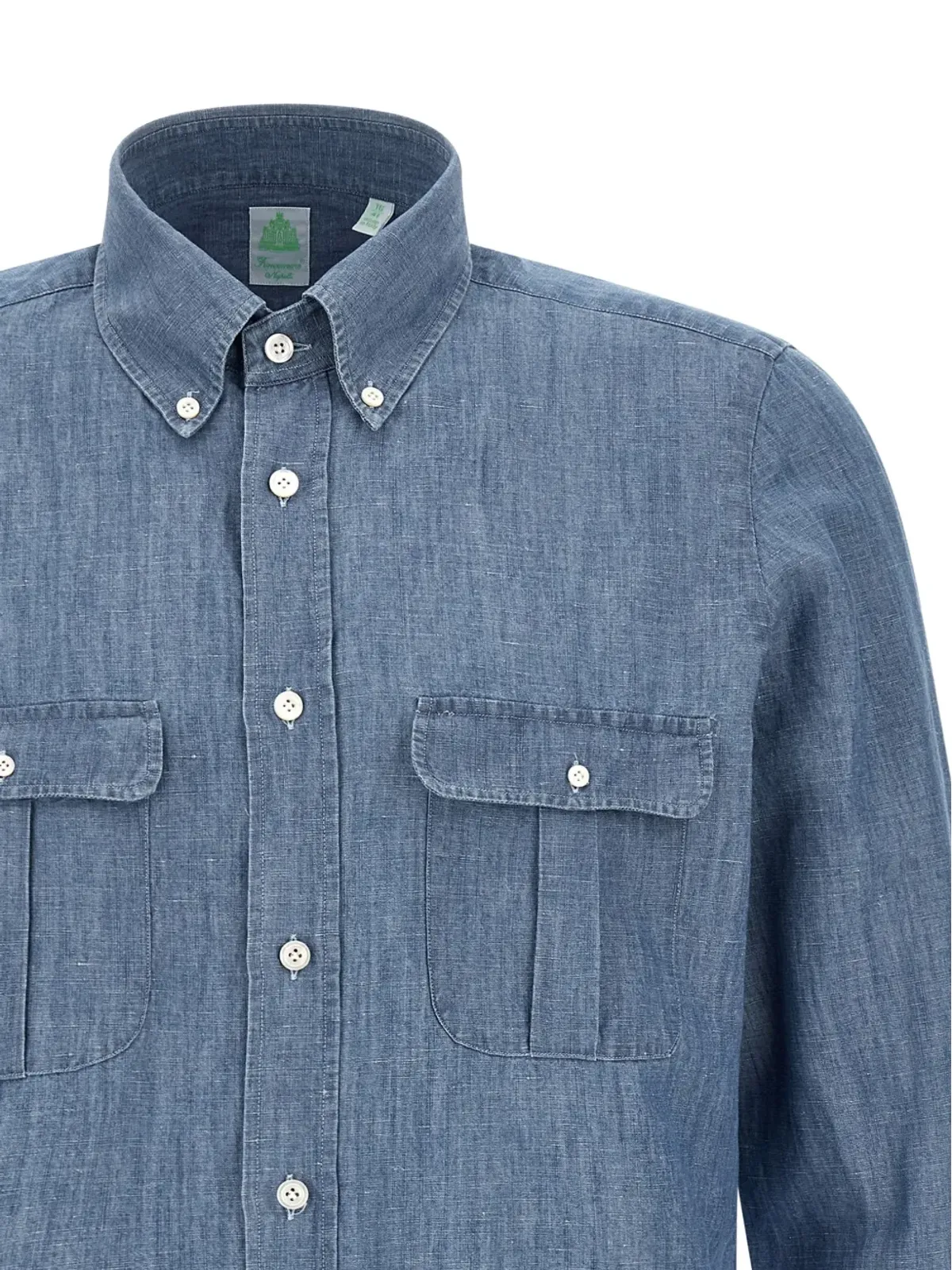 Finamore 1925 Napoli Zurigo button-down shirt - Blue - 画像4