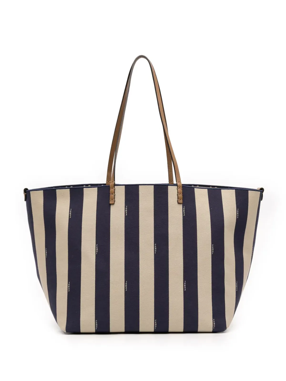 Fendi Pre-Owned Zuccaキャンバス Pequinストライプ リバーシブル ロール トートバッグ - 画像1