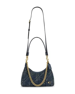 Coach SOFT QUILTED LOVED DENIM JULIET 25インチショルダーバッグ - サムネイル1
