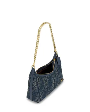 Coach SOFT QUILTED LOVED DENIM JULIET 25インチショルダーバッグ - サムネイル5