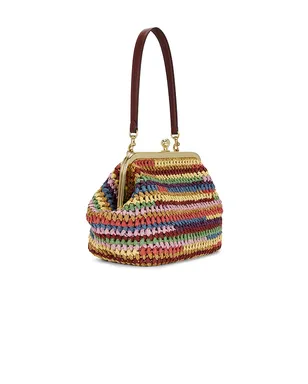 Coach LARGE WEAVE STRAW KISSLOCK FRAME 約69CMフレームクラッチ - サムネイル3