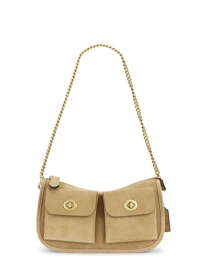 Coach Coach ORIGINALS SUEDE TWIN TURNLOCK WAVERLY ショルダーバッグの商品画像