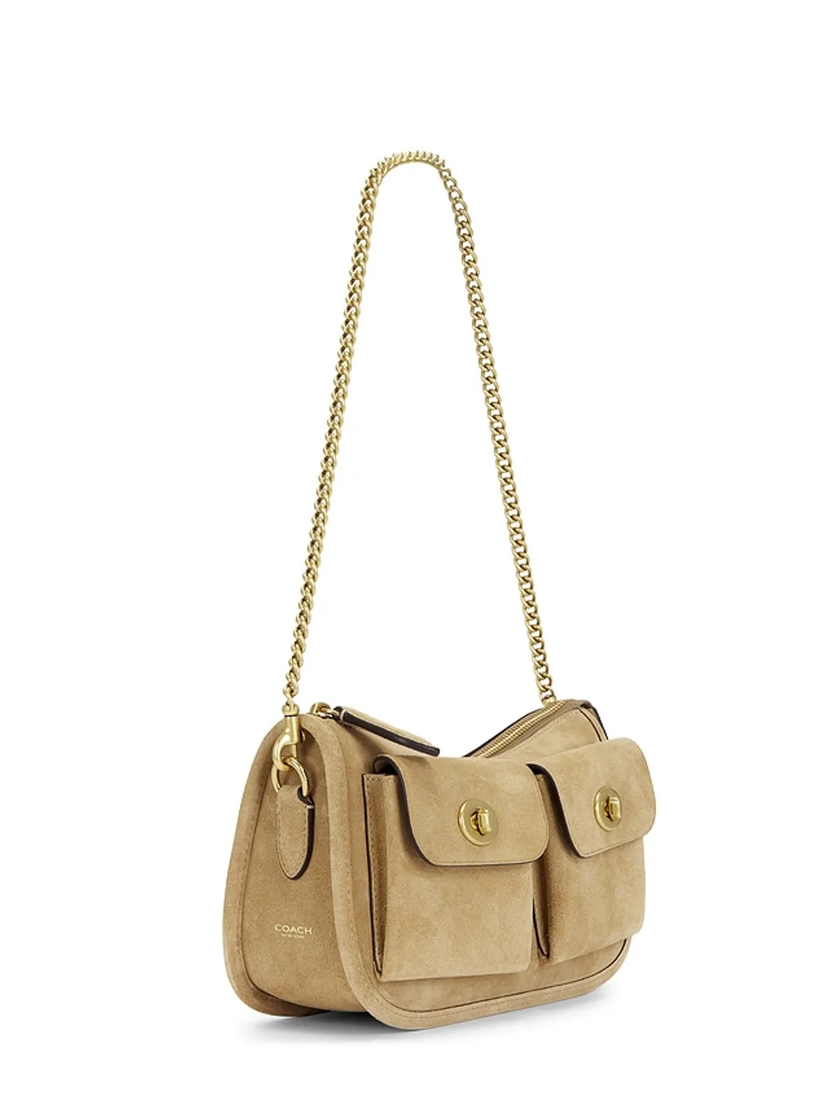 Coach ORIGINALS SUEDE TWIN TURNLOCK WAVERLY ショルダーバッグ - 画像3