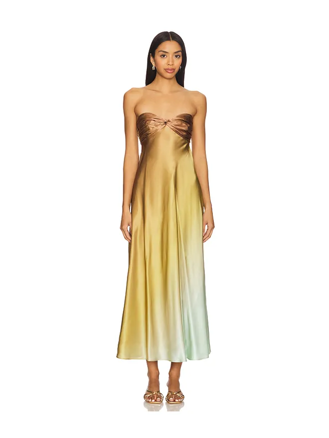 CAMI NYC CAMI NYC DRESS マキシドレス - Brown,Mustard.の商品画像