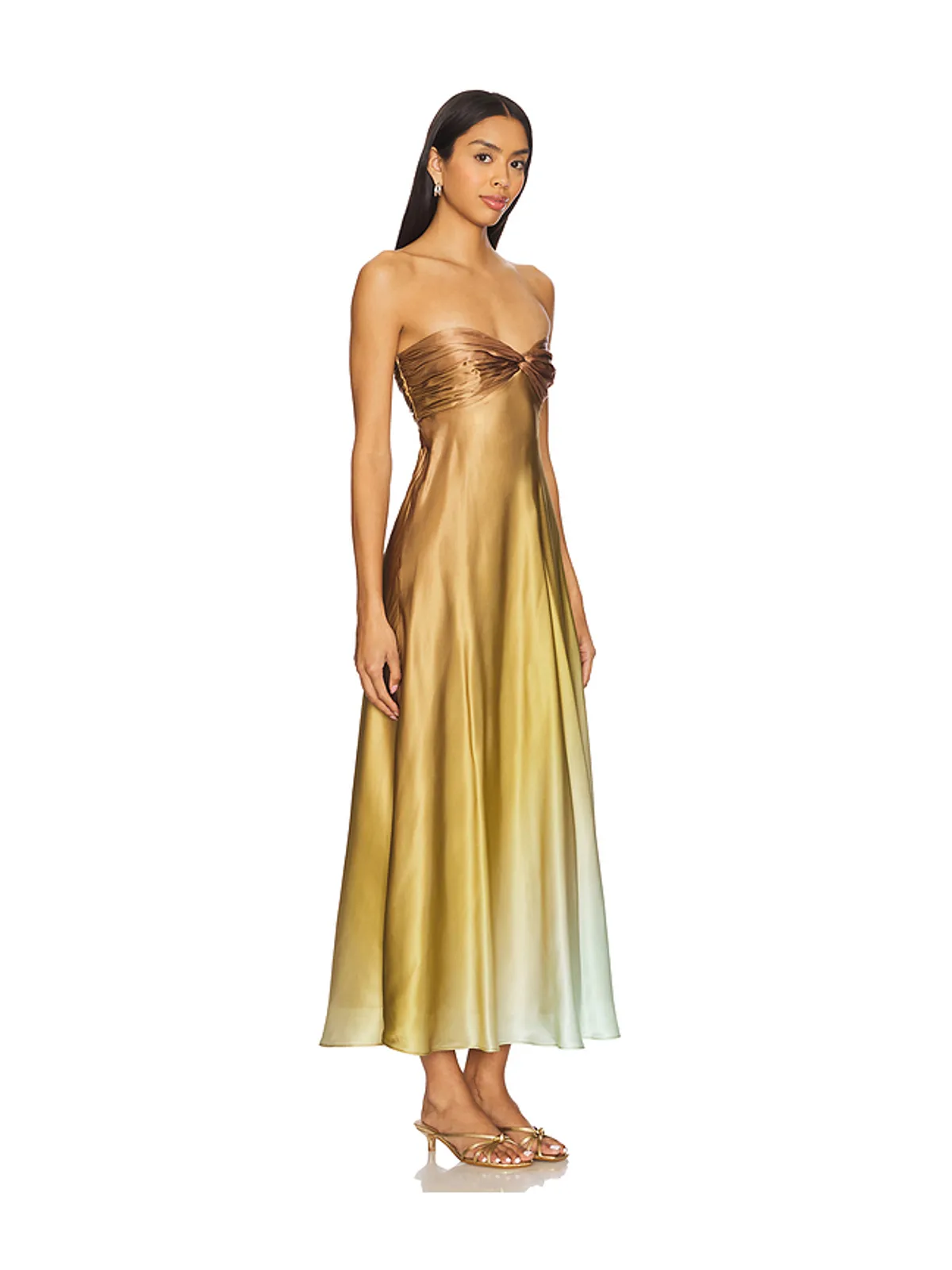 CAMI NYC DRESS マキシドレス - Brown,Mustard. - 画像2
