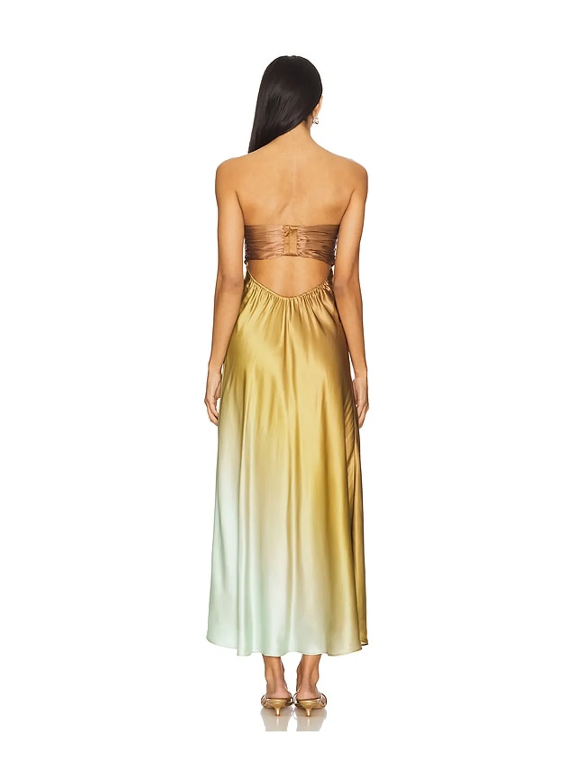 CAMI NYC DRESS マキシドレス - Brown,Mustard. - 画像3