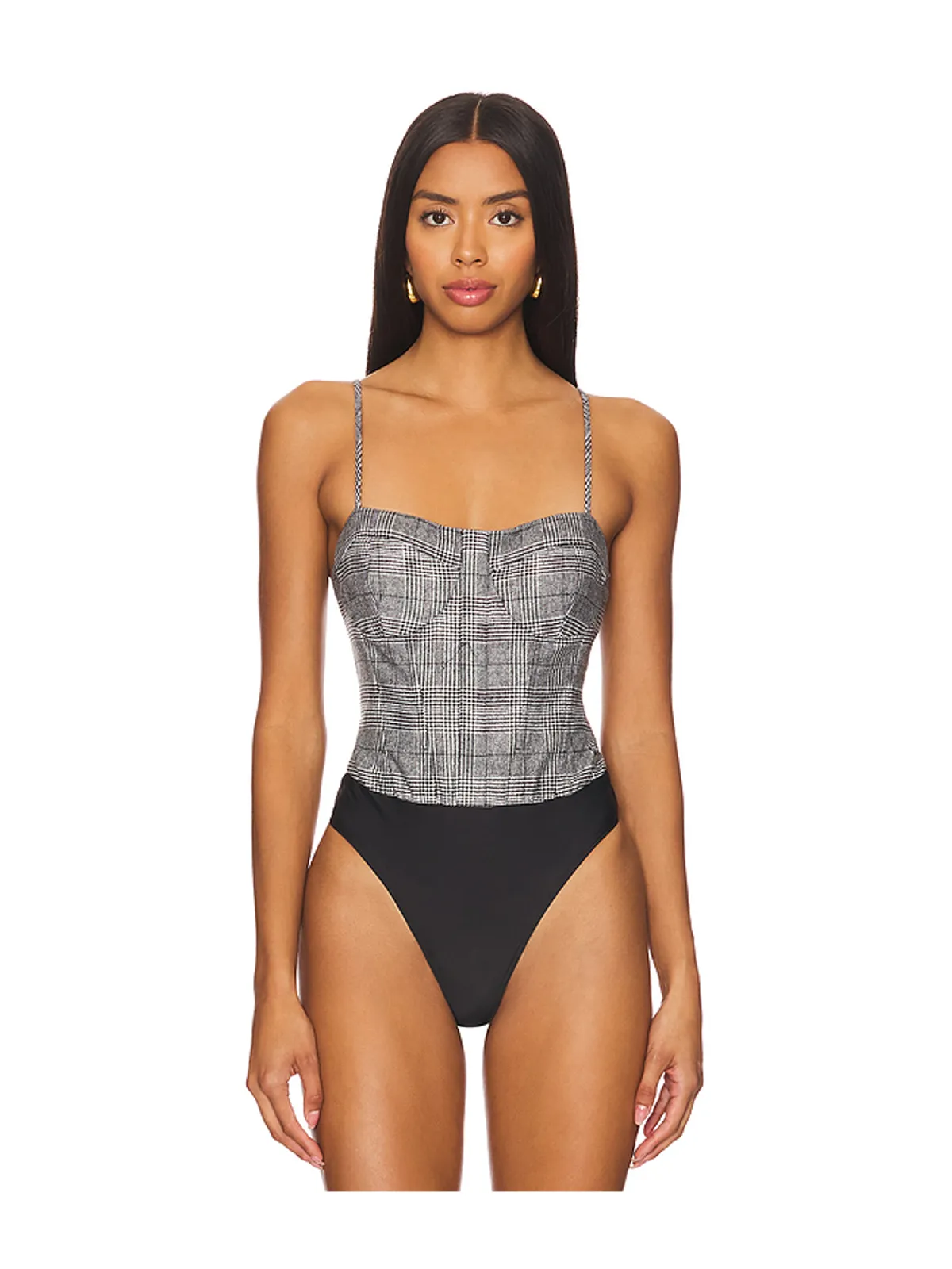 CAMI NYC MONET ボディスーツ - Black,White. - 画像2